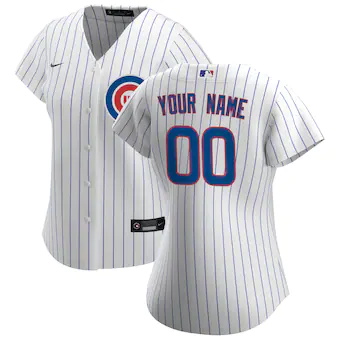 womens nike white chicago cubs home replica custom jersey